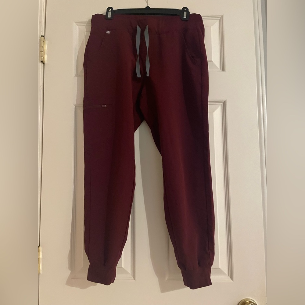 Figs Burgundy Zamora Jogger Pants
